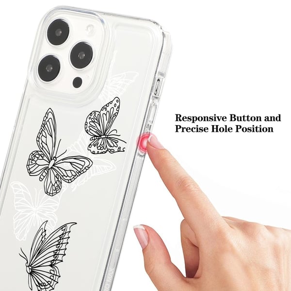 Supertynt og slitesterkt mykt deksel for iPhone 15 Pro Max - Style E