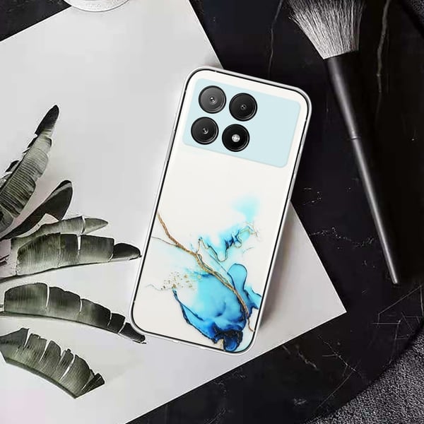 Marmordesign Xiaomi Redmi K70E / Xiaomi Poco X6 Pro deksel - Blå