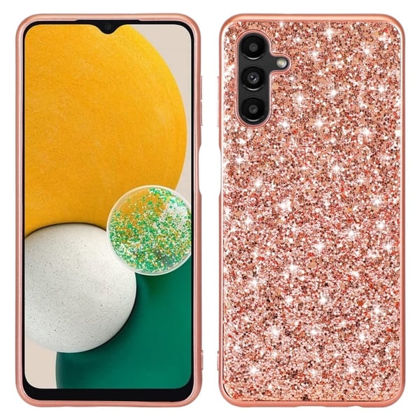 Glitter Samsung Galaxy A35 cover - Rødguld