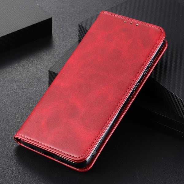 Skinn-etui i lommebok-stil for Google Pixel 9 - Rød