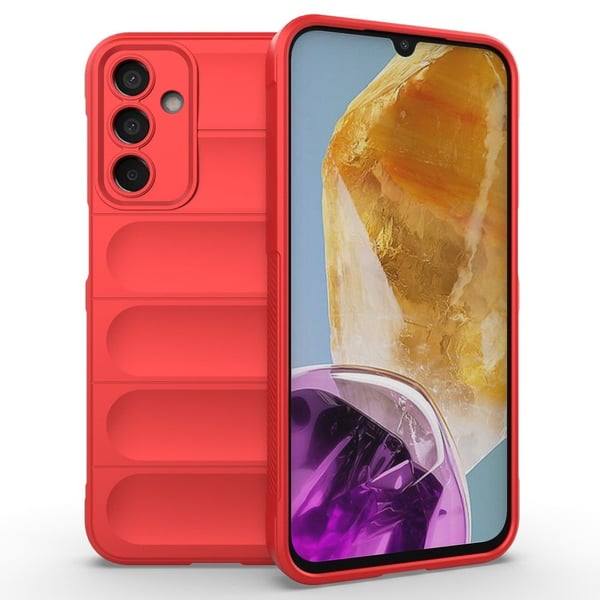 Blødt grebsformet Samsung Galaxy M15 cover - Rød Blødt grebsformet Samsung Galaxy M15 cover - Rød