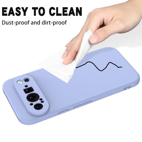 Matta nestesilikoninen kuori Google Pixel 9 - Violetti