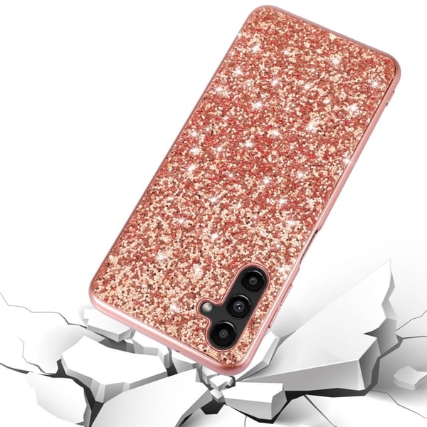 Glitter Samsung Galaxy A25 deksel - Blå