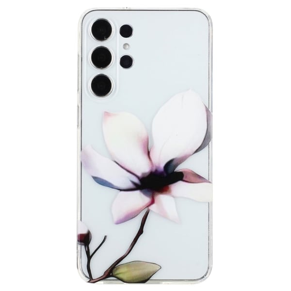 Deco Samsung Galaxy S23 Ultra cover - Hvid Blomst Deco Samsung Galaxy S23 Ultra cover - Hvid Blomst