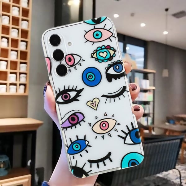 Deco Samsung Galaxy A25 deksel - Monsterøyne