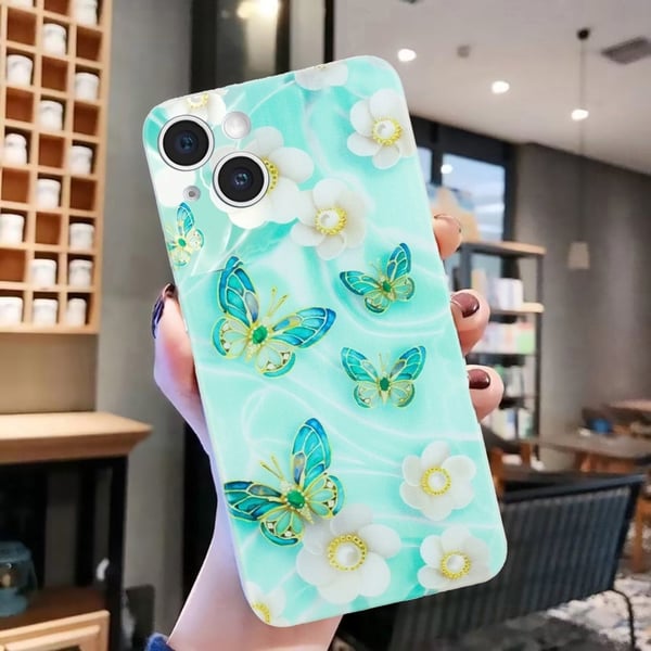 Deco iPhone 15 Plus kotelot - Perhonen Ja Kukka