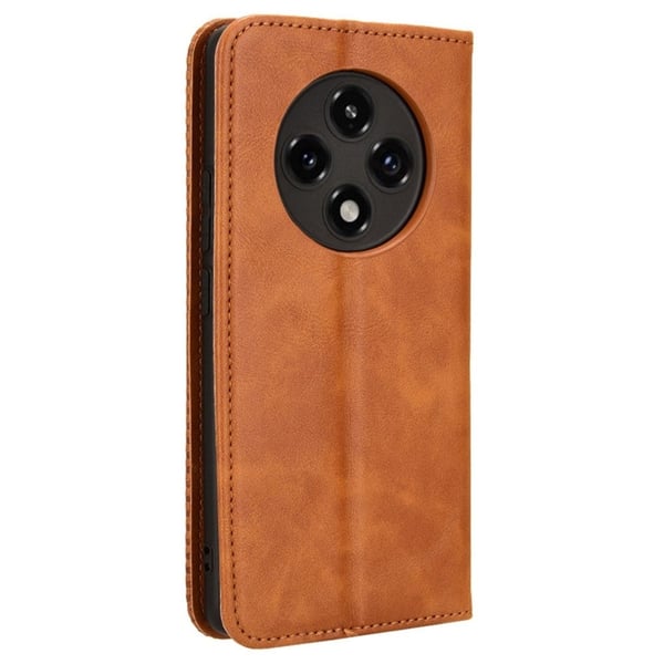 Bofink Vintage Oppo A3 Pro lærveske - Brun