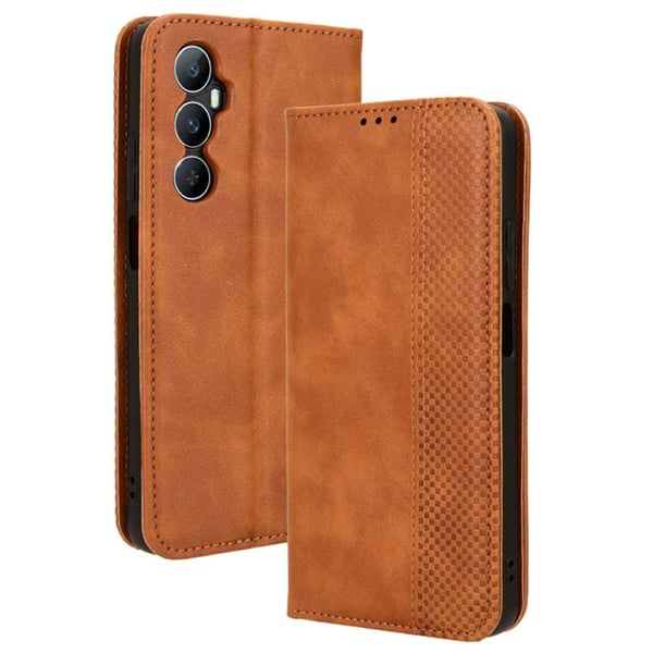 Bofink Vintage Realme C65 læderetui - Brun