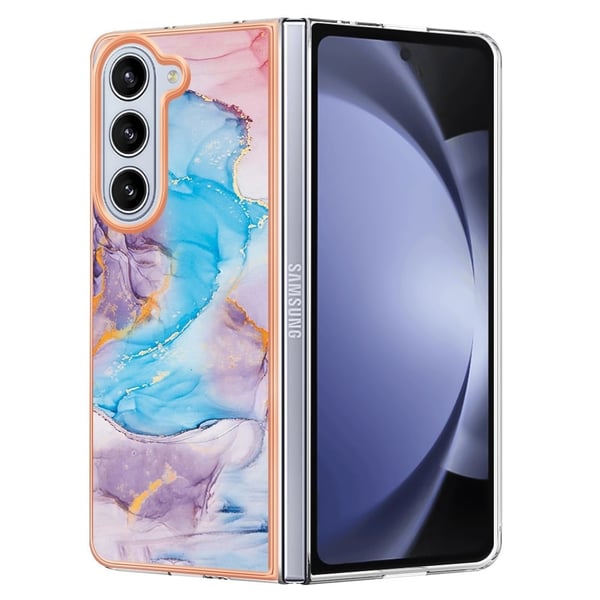 Marmormotiv Samsung Galaxy Z Fold5 skal - Mjölkväg Marmor Blå Marmormotiv Samsung Galaxy Z Fold5 skal - Mjölkväg Marmor Blå