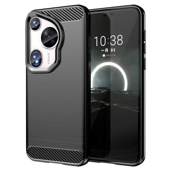 Carbon Flex Huawei Pura 70 Ultra cover - Sort