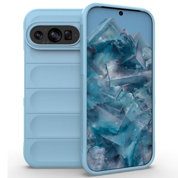 Blødt grebsformet Google Pixel 9 cover - Babyblå