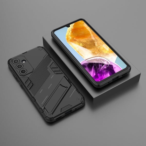 Stødsikkert moderne Samsung Galaxy M55 hybridcover - Sort