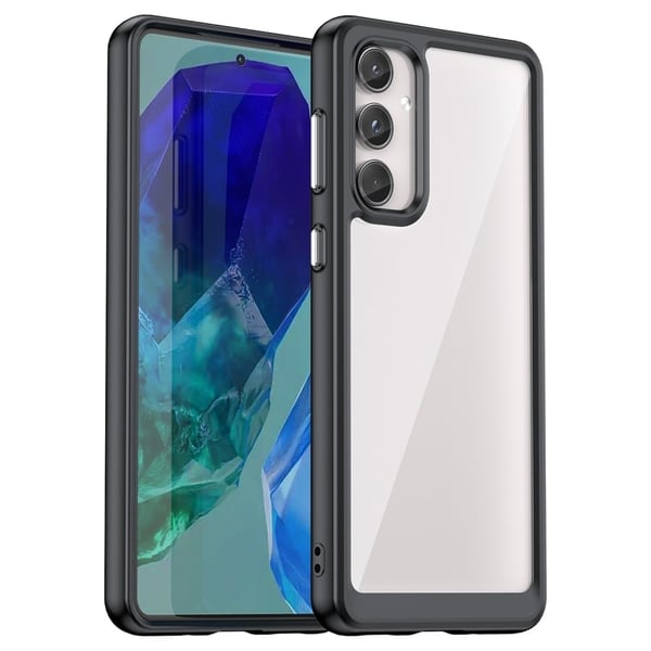 Samsung Galaxy M55 älykäs akryylikansi - Musta