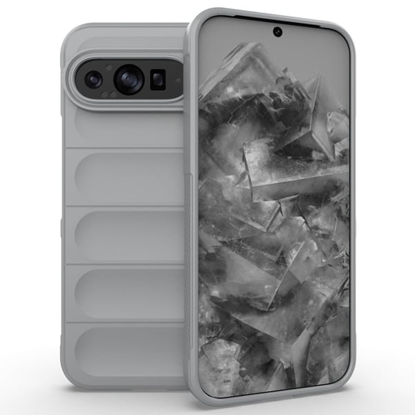 Mjukt greppformat Google Pixel 9 Pro XL skal - Ljusgrå Mjukt greppformat Google Pixel 9 Pro XL skal - Ljusgrå