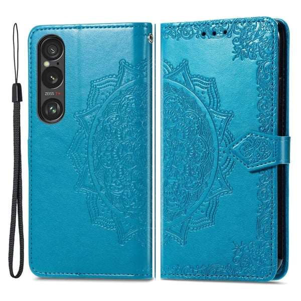 Mandala Sony Xperia 1 VI læderetui - Blå