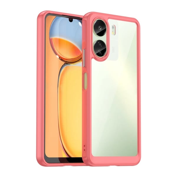 Xiaomi Redmi 13C / Xiaomi Poco C65 smart akryldeksel - Rød