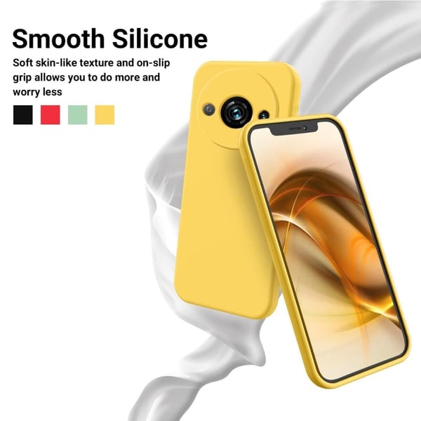 Matta nestesilikoninen kuori Xiaomi Redmi A3 / Xiaomi Poco C61 - Keltainen