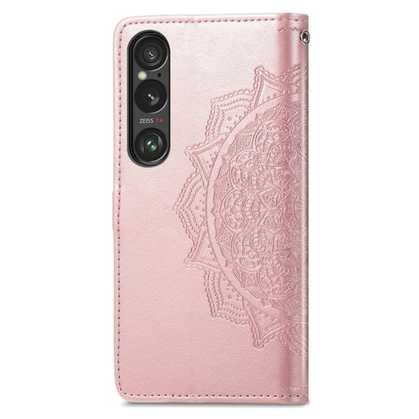 Mandala Sony Xperia 1 VI etui i lær - Rose Gull