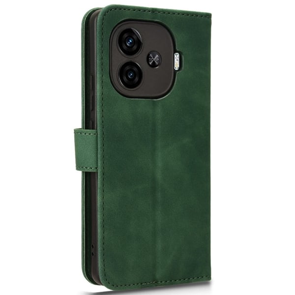 Skinn-etui i lommebok-stil for vivo iQOO Z9 Turbo - Grønn