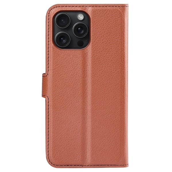 Classic iPhone 16 Pro Max flip etui - Brun