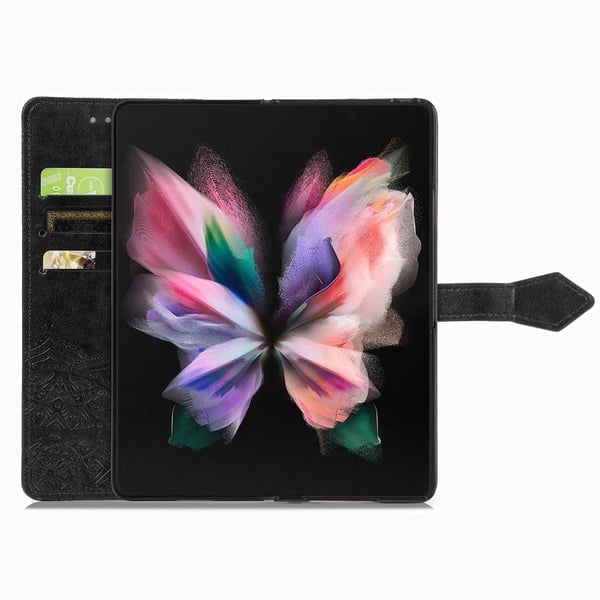Mandala Samsung Galaxy Z Fold5 læderetui - Sort
