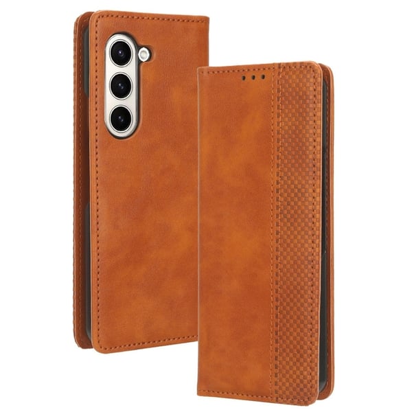 Bofink Vintage Samsung Galaxy Z Fold5 lærveske - Brun