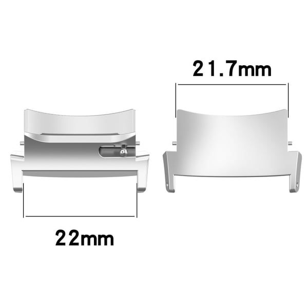 2-pakning Oppo Watch X / OnePlus Watch 2 Watchband Adapter 22mm Watchstrap Steel Connector - Rose Gull