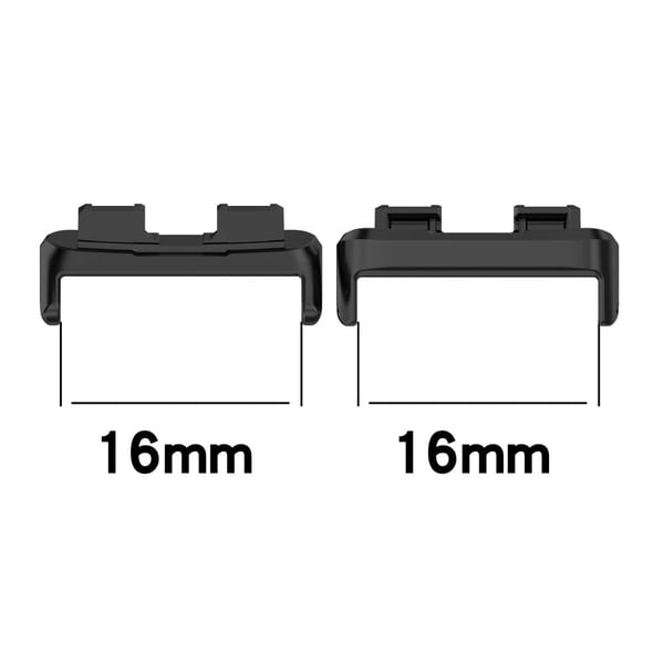 1 par Huawei Band 9 / Band 9 NFC Watchstrap Connector 16mm rustfrit stålstik - Sort