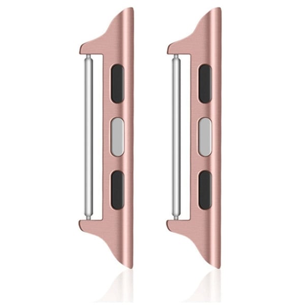 1 par 22 mm Watchband Connector Apple Watch Series 49 mm - 45 mm - 44 mm - 42 mm - Rosa Rose