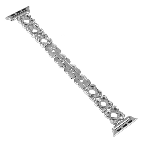 Krysset ringreim Apple Watch Series 49mm - 45mm - 44mm - 42mm sinklegering - Sølv