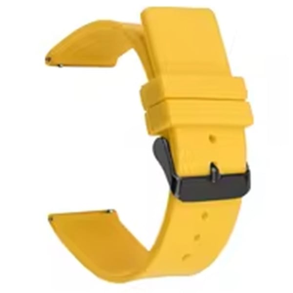 Garmin Venu 3S / Venu 2S / Mi Watchstrap Replacement 18mm Sports Style Silicone Watchband med svart Buck - Gul