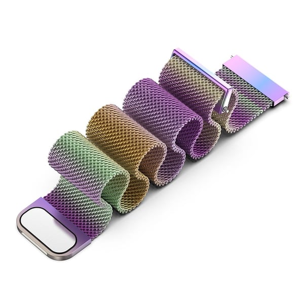 18MM Metal Watchstrap Mesh Milanese Smartwatch Band Replacement - Farverig