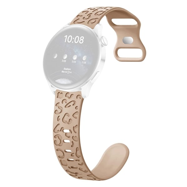 Samsung Galaxy Watch3 45mm / Huawei Watch 4 Pro 22mm kellonauha Leopardipainettu muotoilu - Maito Tee
