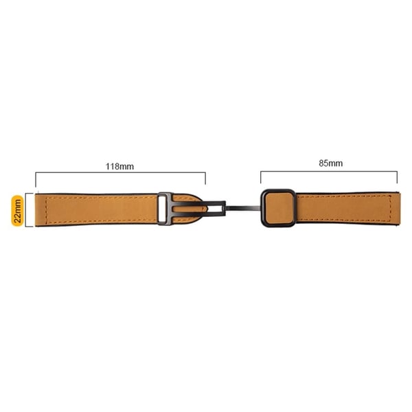 Garmin Venu 3 / Venu 2 / Vivoactive 4 22 mm klokkerem med magnetisk sammenleggbar spenne i lær + silikonrem - Grønn