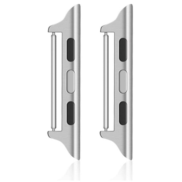 1 par 22 mm Watchband Connector Apple Watch Series 49 mm - 45 mm - 44 mm - 42 mm - Sølv