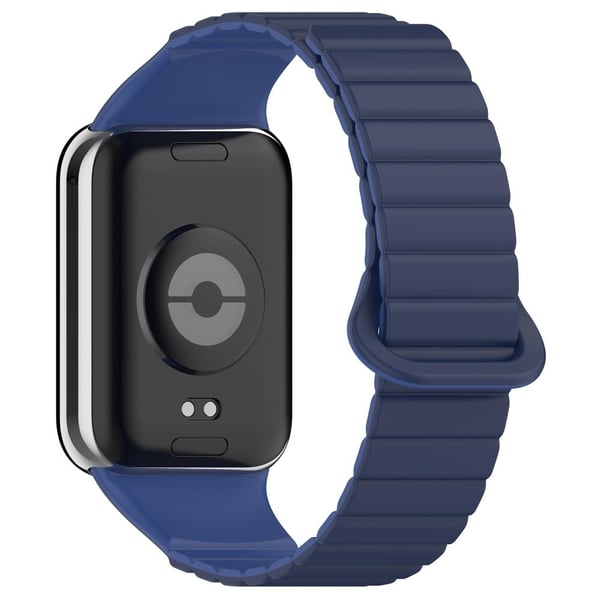 Xiaomi Redmi Watch 4 / Smart Band 8 Pro Dual Color Watchstrap Magnetisk silikonklokkerem - Marineblå + Mørkeblå
