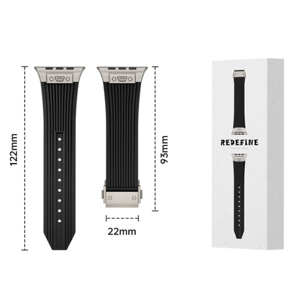 Apple Watch Series 49mm - 45mm - 44mm - 42mm Silikonklokkearmbånd med spenne - Oransje