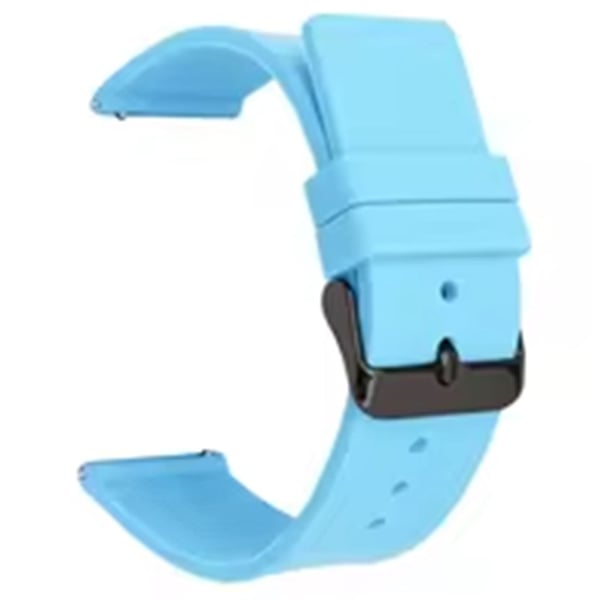 Garmin Venu 3S / Venu 2S / Mi Watchstrap Replacement 18mm Sports Style Silicone Watchband med svart Buck - Babyblå