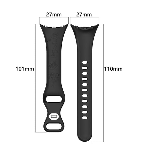 Google Pixel Watch / Pixel Watch 2 Carving Flower Pattern Watch Strap Replacement Silicone Band - Marinblå