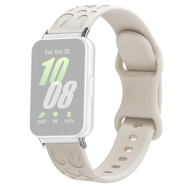 Samsung Galaxy Fit Silikonklokkearmbånd med leopardtrykk - Stjernelys