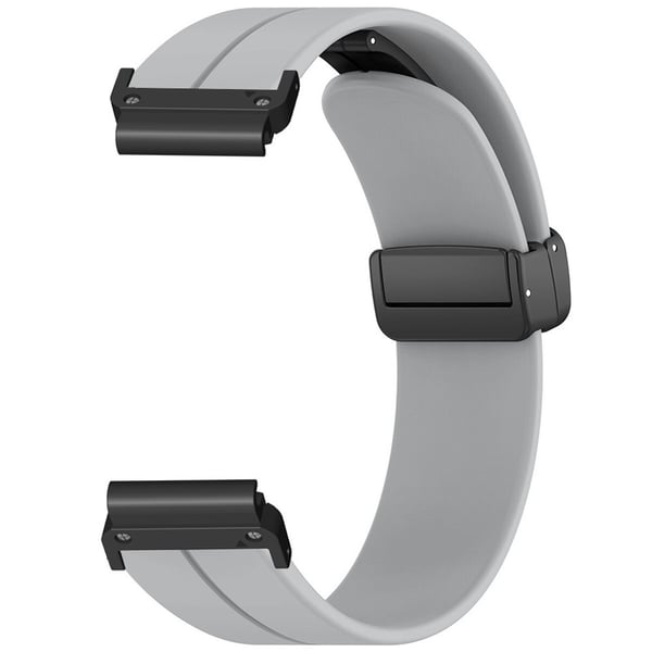 Garmin Fenix 7S / 6S / 5S 20mm kellonauha magneettisolki silikoni ranneke - Harmaa