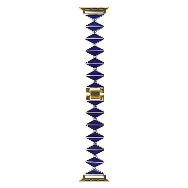 Apple Watch Series 41 mm - 40 mm - 38 mm klokkerem av sinklegering Epoxy - Blå / Spenne I Gull