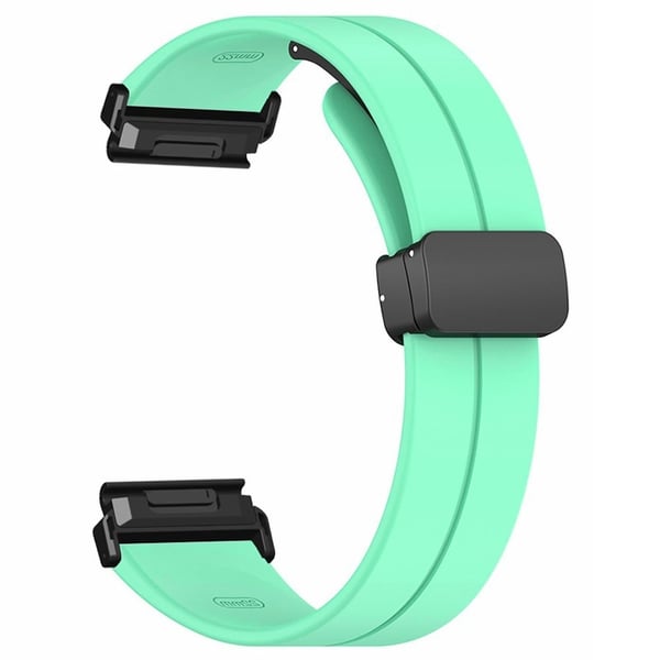 Garmin Fenix 7S / 6S / 5S 20 mm klokkerem med magnetisk spenne i silikon - Mintgrønn