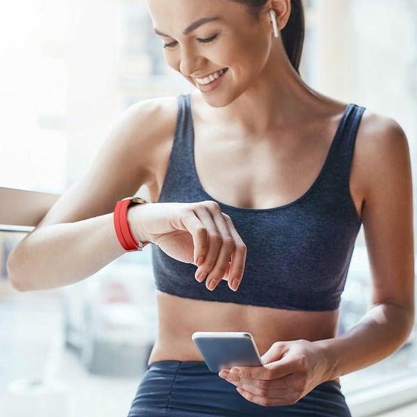 Garmin Lily 2 Silikonarmbånd med magnetisk sammenleggbar spenne - Rød Med Sølvspenne