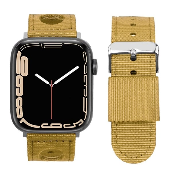 Apple Watch Series 41mm - 40mm - 38mm Nylon Watchband vanntett erstatningsrem - Gull