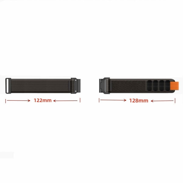Coros Vertix 2 / Garmin Fenix 7X / 6X / 5X 26mm Trail Loop Nylon Band Soft Watchstrap - Melkehvit + Hvit