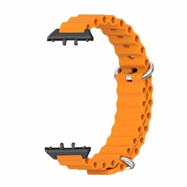 Samsung Galaxy Fit3 Korvaava hihna Pudotusta kestävä silikoninen kellonauha - Oranssi