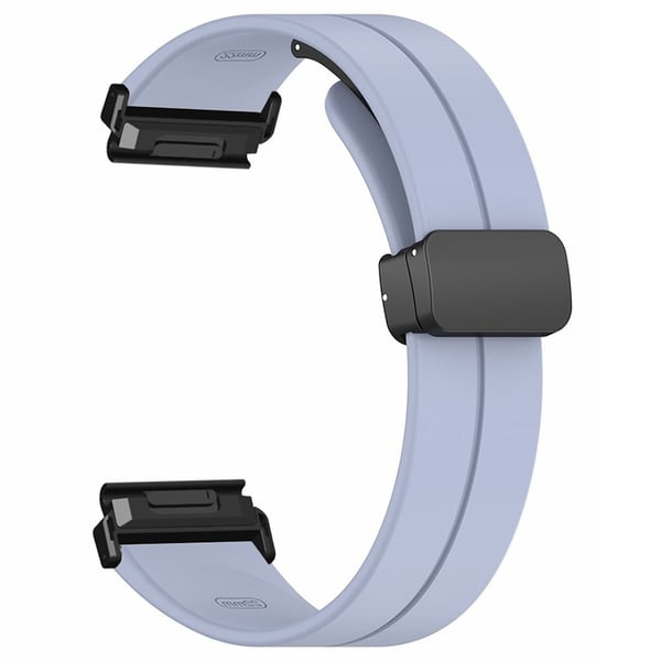 Garmin Fenix 7/6/5 22 mm håndleddsrem fleksibelt silikonarmbånd med magnetisk spenne - Lavendelgrå