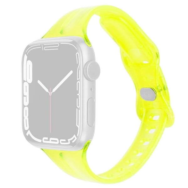 Apple Watch Series 41mm - 40mm - 38mm Silikonklokkearmbånd Justerbart Armbånd - Lysegrønn