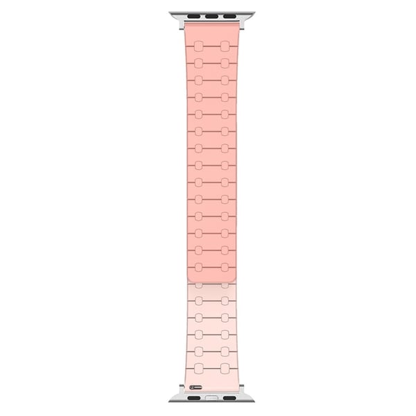 Apple Watch Series 41mm - 40mm - 38mm Erstatningsrem Silikon Magnetisk Urarmbånd - Rosa / Lyserosa